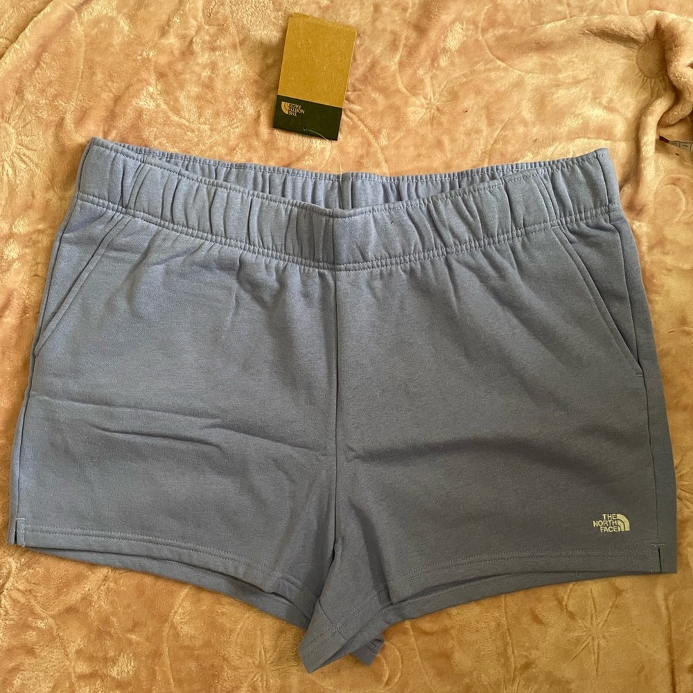 The North Face Women's Light Blue Elastic-Waist Athletic Shorts